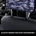 thumbnail image 6 of 2 PCS Car Headrest Cover, Camouflage Blue Soft Car Seat Head Rest Cover Protector Interior Car Accessories Seat Covers for Cars Truck Auto Only Covers, 6 of 8