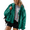 Green, variant on Women's Quilted Puffer Jacket Casual Hooded Long Sleeves Coat Zip-up Padded Outwear with Pockets