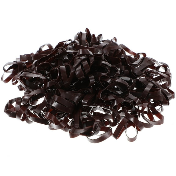 OATIPHO 500Pcs Small Elastic Hair Rubber Bands Coffee Color for All Hair Types