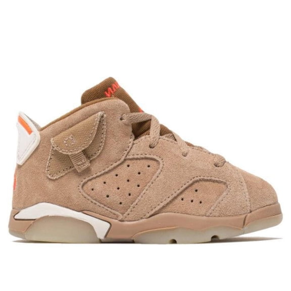 Nike Jordan 6 Retro SP British Khaki / Bright Crimson DH0692-200 Toddler Size 9