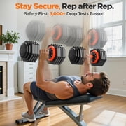 FED Fitness 2026 Updated Adjustable Dumbbells Set 25LB A Pair Dumbbells Weights, 10 in 1 Free Weights with Anti-Slip Handle, Suitable for Home Gym Exercise Equipment