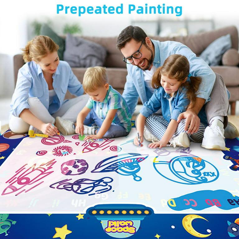 Aqua Drawing Magic Mat, Water Painting Doodle Mat with 3 Magic Pens  Developmental Educational Toys for Toddlers Kids,60 X 40 Painting Writing  Board Coloring Mat Educational Toy Gift for Kids Age3+ 