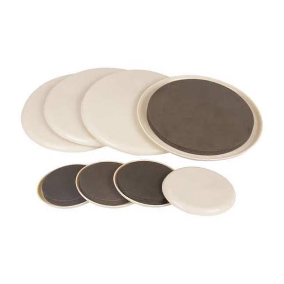 Manufacturer Varies Furn. Glides, Self-Stick, Rd, 3-1/2", 7", PK8 10G206
