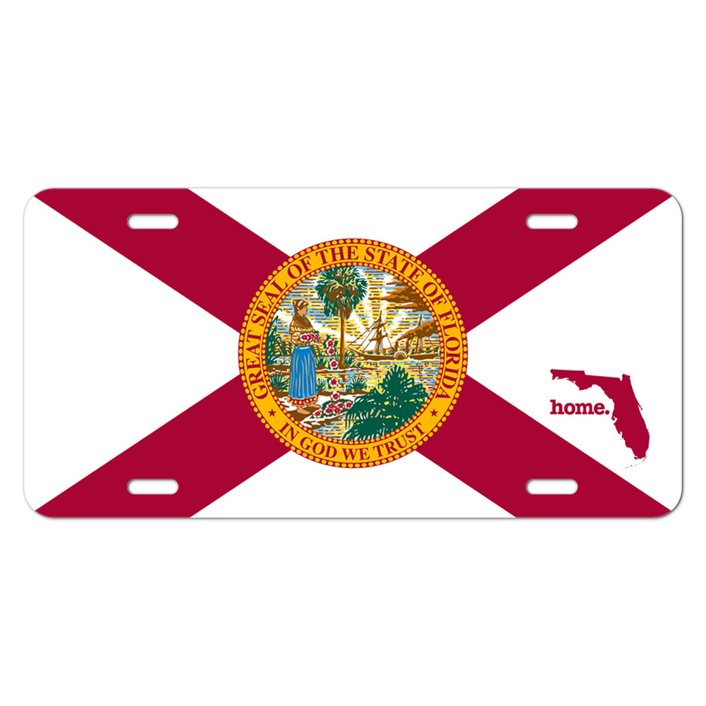 Florida FL Home State Novelty Metal Vanity License Tag Plate Flag
