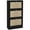 Black, variant on HOMCOM Rattan Shoe Storage Cabinet Organizer with 3 Flip Drawers