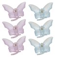 thumbnail image 1 of 6 pinzas para el cabello de plástico esmerilado con forma de mariposa para cabello decorativo, adecuadas para pinzas para cabello fino Estilo: estilo 3;, 1 of 5