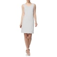 thumbnail image 1 of Anne Klein Robe Fourreau à Double Col en V pour Femmes, Blanc NYC, 2, 1 of 1