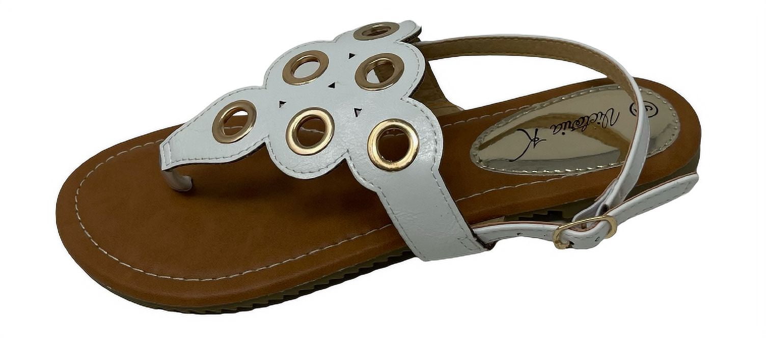 Victoria K Circular Perforated Design Sandals (Women)