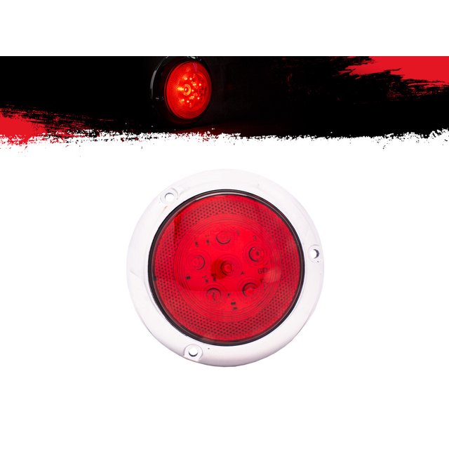 Plafón Posterior Redondo TUNELIGHT-RENOVATIO 12 Leds Luz Roja 12-24 V