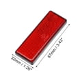 thumbnail image 4 of Unique Bargains 6pcs Rectangular Stick-on Safety Spoke Reflective Self Adhesive Reflector for Motorcycle 87mm Length Red, 4 of 6