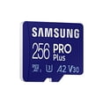 thumbnail image 1 of SAMSUNG PRO Plus + Adaptador 256GB microSDXC Hasta 160MB/s UHS-I, U3, A2, V30, Full HD & 4K UHD Memory Card para Smartphones Android, Tablets, Go Pro y DJI Drone (MB-MD256KA/AM), 1 of 2