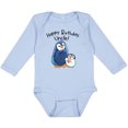 thumbnail image 3 of Inktastic Happy Birthday, Uncle Cute Penguins Boys or Girls Long Sleeve Baby Bodysuit, 3 of 5