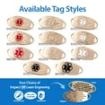 thumbnail image 4 of MedicEngraved Rose Gold Stainless Steel Custom Medical Alert Bracelet - 5mm Heart Link, 4 of 7