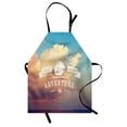 thumbnail image 1 of Adventure Apron Open Sky with Sublime Cloud Inspiring Quote Let's Go on an Adventure Print, Unisex Kitchen Bib Apron with Adjustable Neck for Cooking Baking Gardening, Sky Blue Cream, by Ambesonne, 1 of 3
