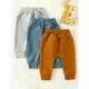 thumbnail image 3 of Gupgi, paquete de 10 pantalones de chándal para niños pequeños, 6M, 12M, 18M, 24M, 14T, pantalones casuales para niños, pantalones de correr activos de Color sólido para niños,Blue Brown Grey, 3 of 7