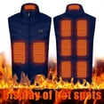thumbnail image 4 of Heating&warming Unisex Double-Control Heated Vest for Outdoor Activities with USB Plug-In Power and 9 Area Heating, 4 of 7