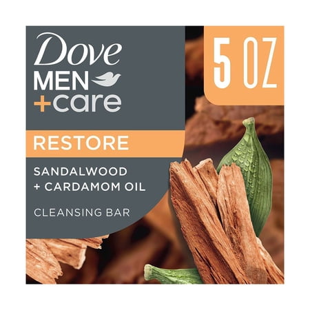 2X - Dove Men+Care Restore Plant Based Bar Soap - Sandalwood Cardamom Oil - 5oz