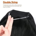 thumbnail image 4 of SEGO Thick Hidden Wire in Hair Extensions 100% Remy Human Hair Extensions with Invisible Band Translucent Fish Line Hairpiece Without Clip, 4 of 7
