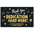 thumbnail image 2 of Black Background Thank You Banner with Gold Elements for Appreciating Hard Work Party Supplies Backdrop Decorations for Office Events Staff Parties and Recognition Ceremonies, 2 of 9