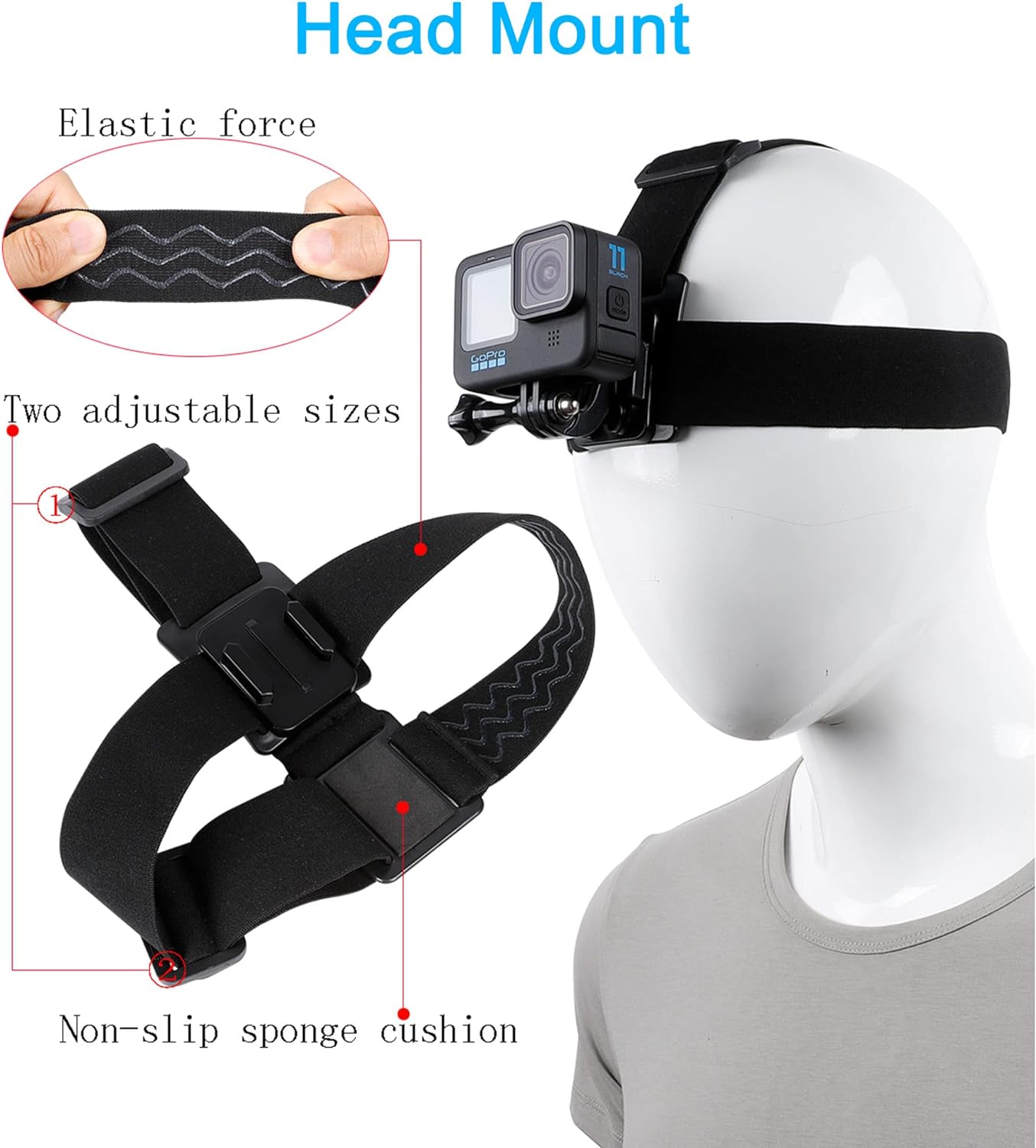 GoPro - GoPro hero5 +マウントセット Accessories Set for GoPro Hero 12/11/10/9/8/7/6/5/4,New
