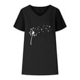 thumbnail image 4 of Birdeem Blouses pour Femmes T-Shirt Décontracté Imprimé Col en V Manches Courtes, 4 of 12