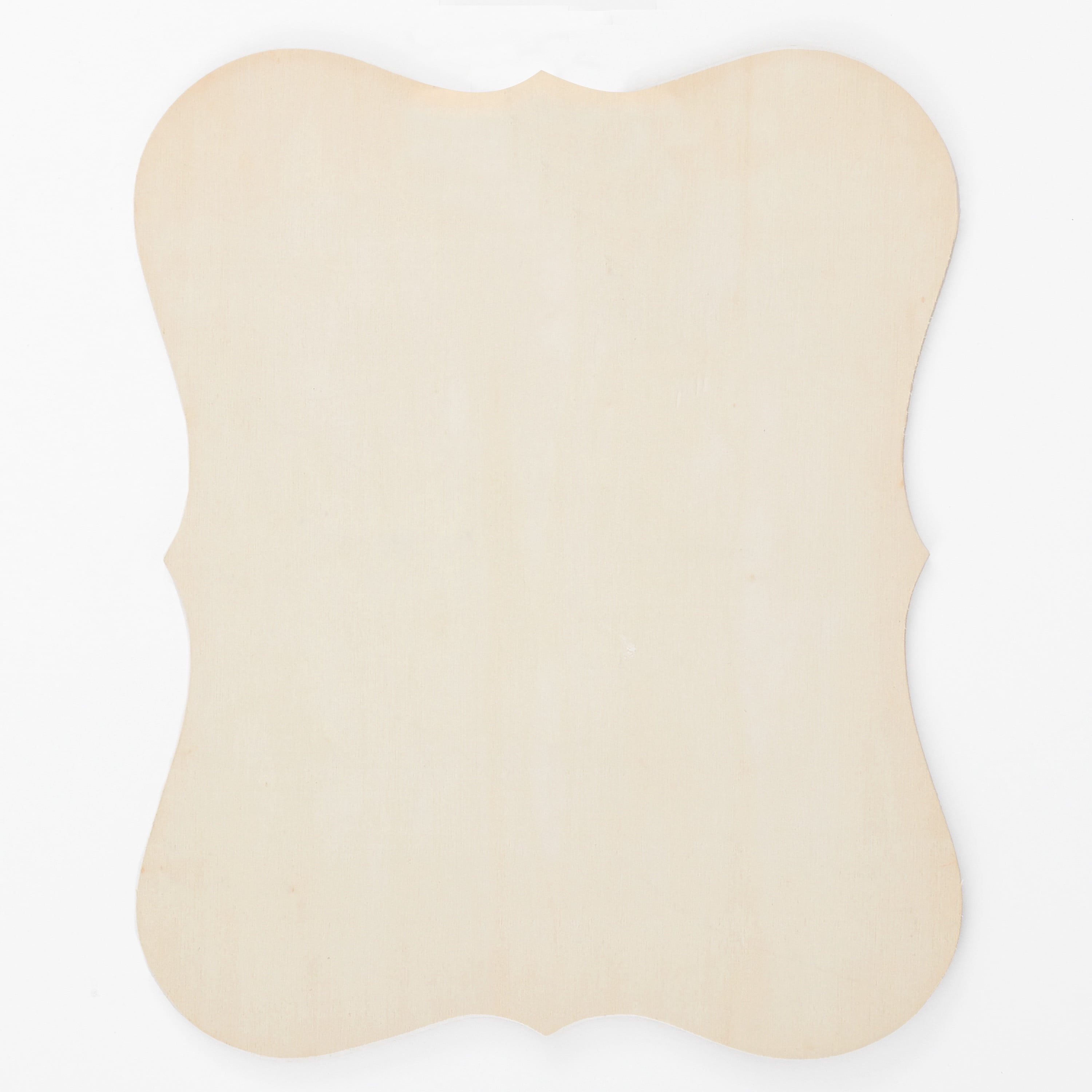 Plaid Unpainted Wood Surface, Medium Die Cut Plaque, 1 Piece, 8.75" x 6.63"
