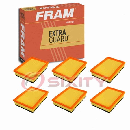 6 pc FRAM CA9007 Extra Guard Air Filters for 17801-50040 4L3Z-9601-BA A2955C AF1219 AF26131 Intake Inlet Manifold Fuel Delivery Filters