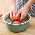 thumbnail image 6 of 2 Pcs Multifunctional Draining Basket, 2-in-1 Sink Strainers Wash Strainer Colanders Set, Double-Layer Kitchen Colander for Cleaning Veggies Noodles Fruits, 6 of 6