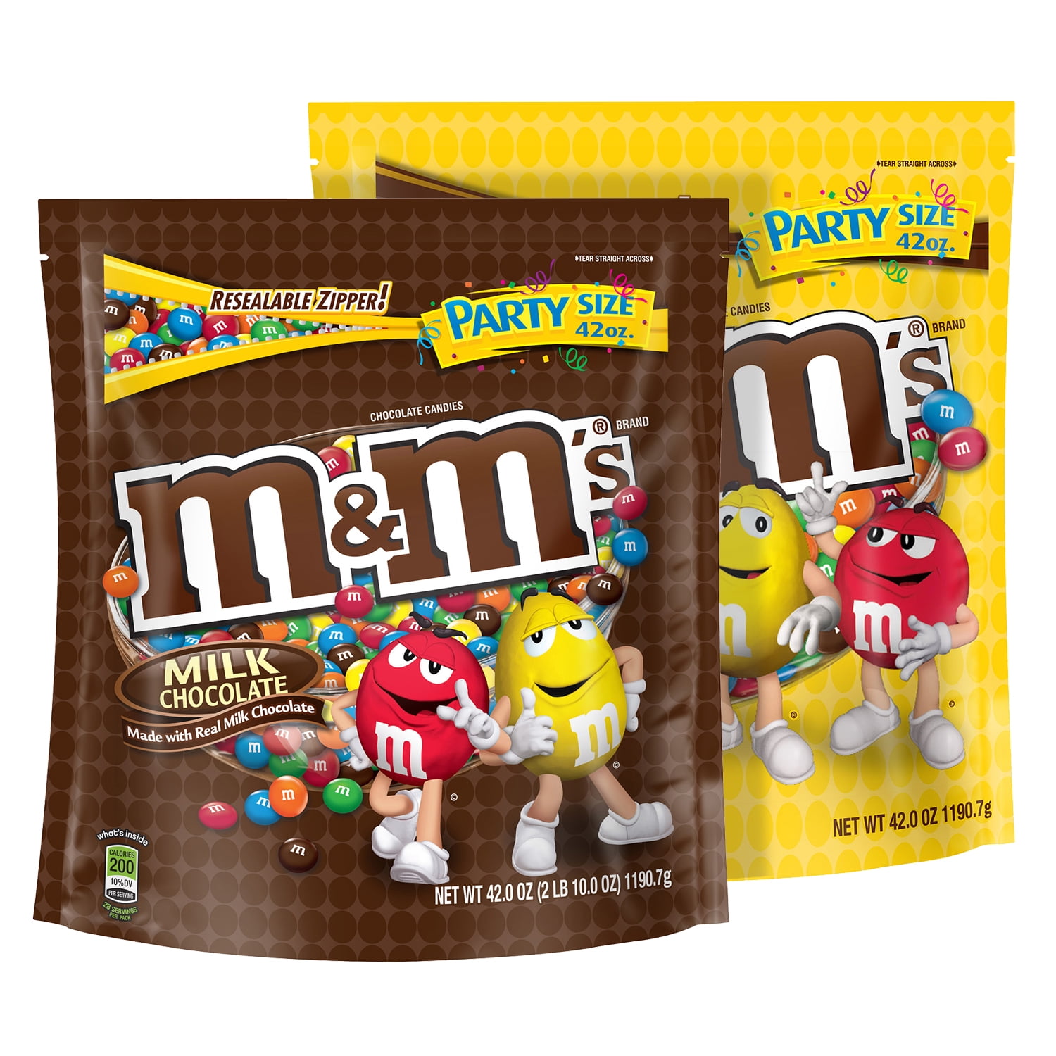 M&M's, Milk Chocolate & Peanut Candy, 42 Oz, 2 Ct