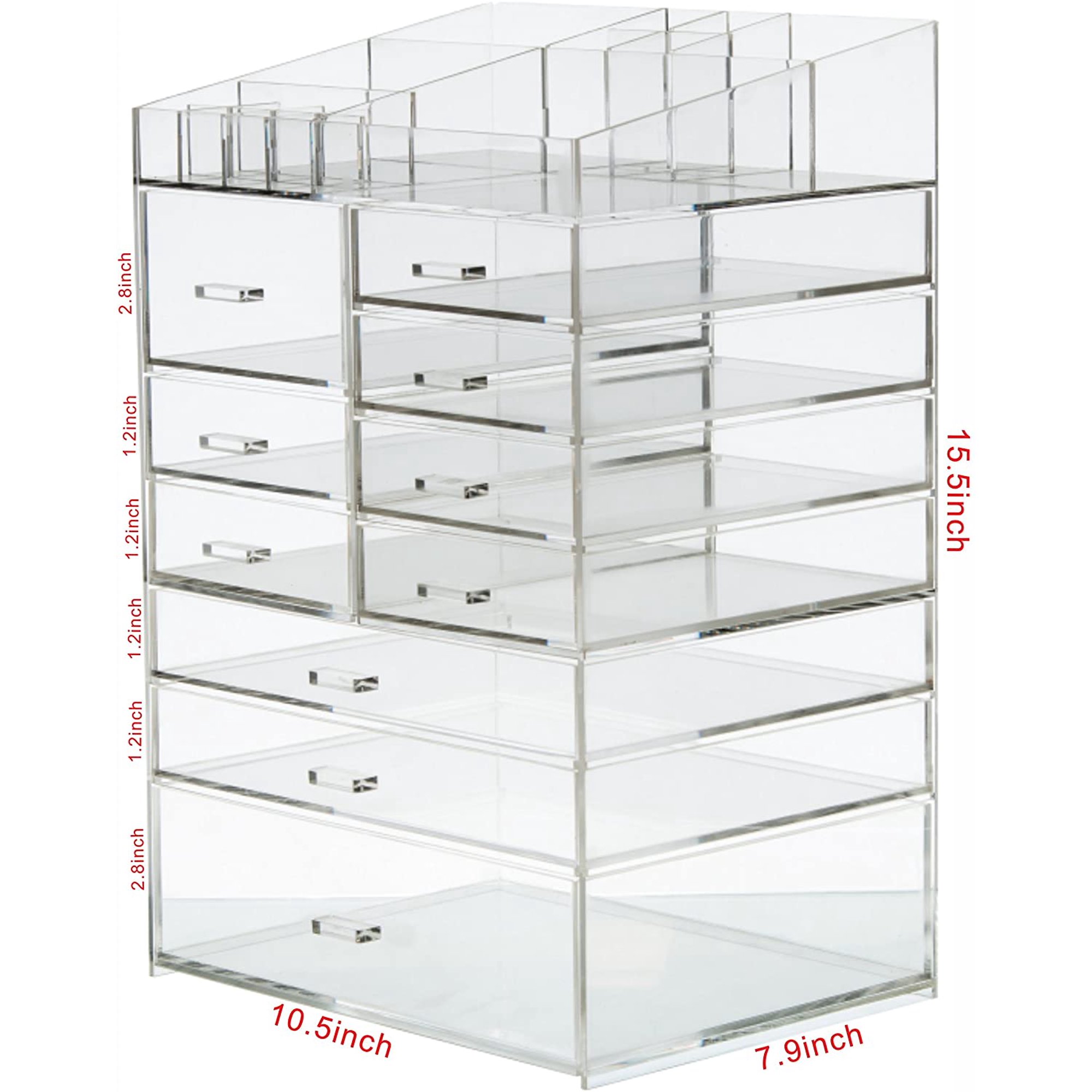 Clear Cube Makeup Storage Saubhaya Makeup