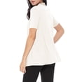 thumbnail image 4 of Women's Casual Short Sleeve Loose Fit Solid Cardigan (Pack of 2), 4 of 5