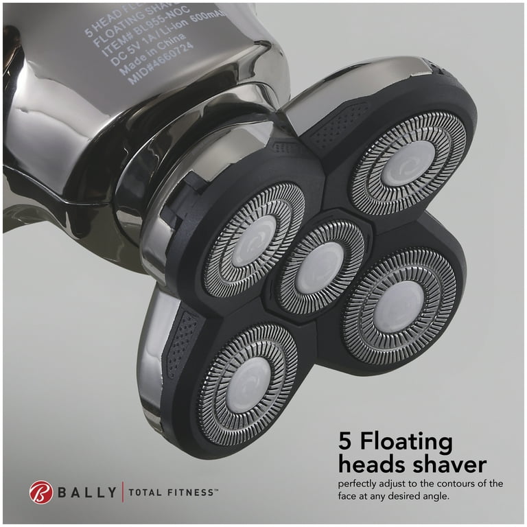 Bally s 5 Head Flex Skull Shaped Floating Cordless Rechargeable Men s Electric Shaver