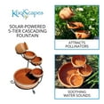 thumbnail image 7 of KoolScapes Outdoor Solar-Powered 5-Tier Cascading Water Fountain- Finish, Brown, 7 of 7