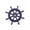 Blue Finish, variant on Red Decorative Ship Wheel with Sailboat- 12 in.