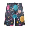 thumbnail image 2 of Men’s Sleep Shorts Relaxed Fit Lounge Pants with Pockets Mens Pajama Loungewear Home Wear Comfort Stars and Planets Pattern XX-Large, 2 of 7