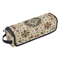 thumbnail image 2 of Hair Tool Organizer Bag with Heat Resistant Mat Removable Travel Storage Case for Hot Air Brushes Curling Irons Traditional Intricate Pattern, 2 of 8