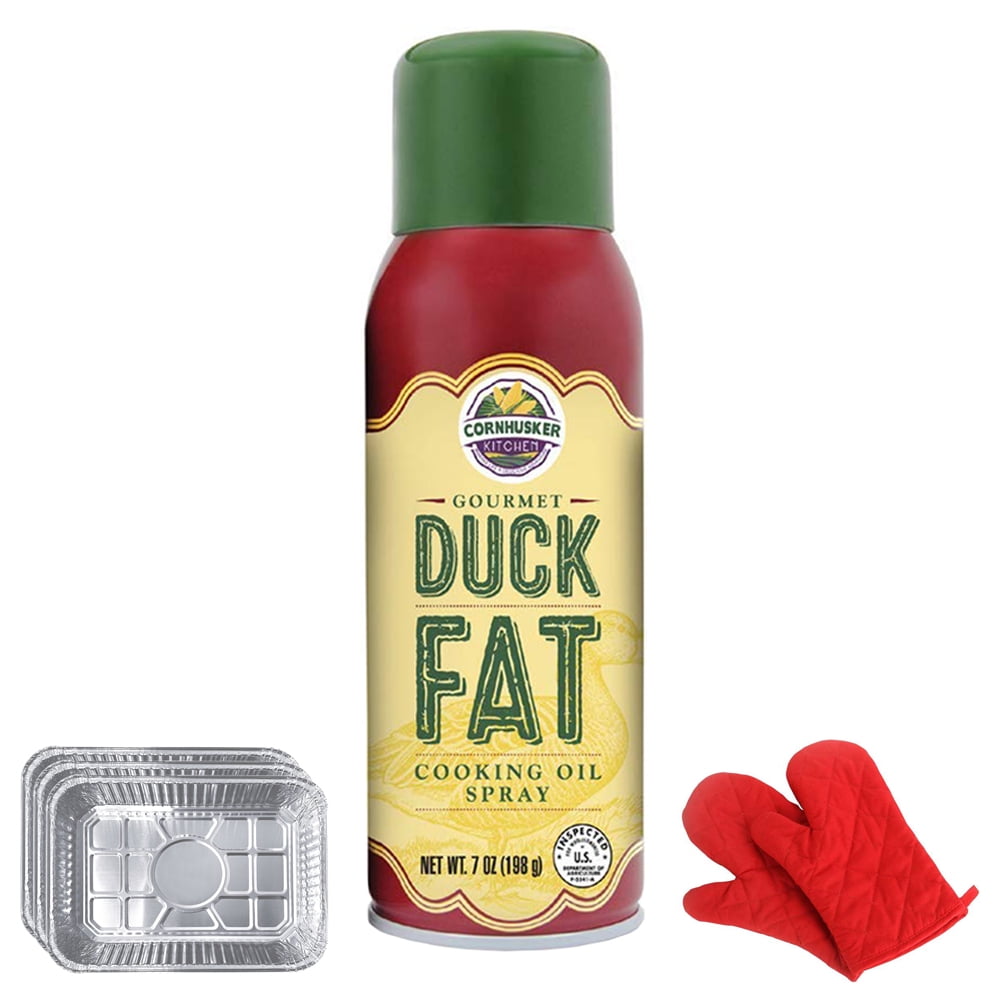 Cornhusker Kitchen Gourmet Duck Fat Spray Cooking Oil Bundle with