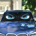 thumbnail image 4 of ALAZA Evil Blue Eyes Windshield Sun Shade Car Foldable Visor Block UV Rays Protector 53"x23.5", 4 of 8