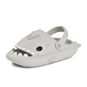 JACKSHIBO Kids Cloud Shark Slides Non-Slip Summer Beach Clogs Sandals Garden Mules Pool Cute Cartoon Shower Slippers