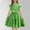 Green, variant on Spazoro Little and Big Girls A-line Dresses, Ruffle Sleeve Solid Color Waist Cinched Round Neck Casual Dresses for Girls Black Size 12 T