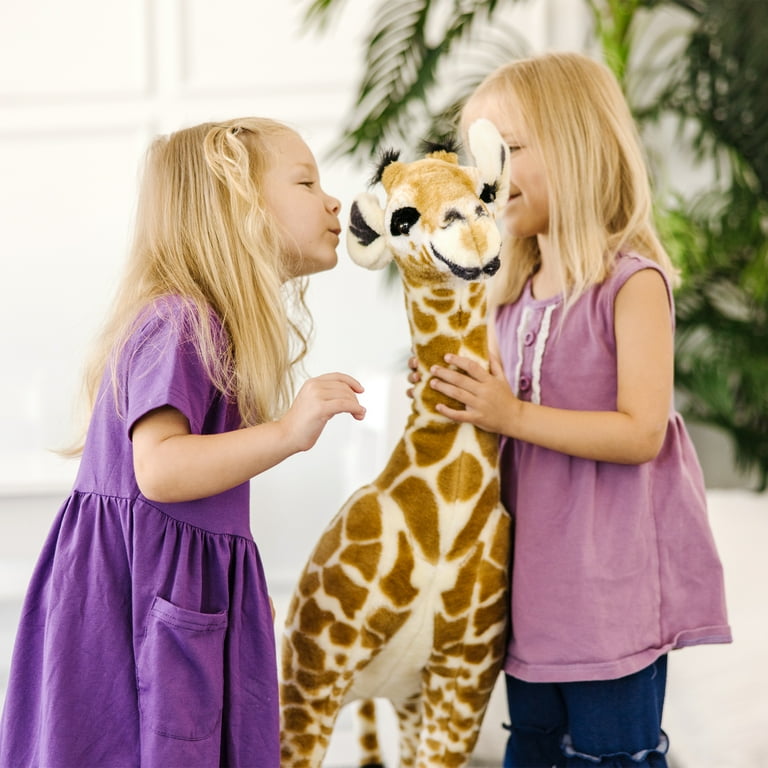 Melissa Doug Lifelike Plush Standing Baby Giraffe Stuffed Animal 3 Feet Tall