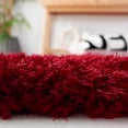 thumbnail image 5 of Safavieh Luxe Paxton Solid Shag Area Rug, Red, 4' x 4' Square, 5 of 13