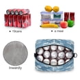thumbnail image 4 of Lunch Bag Portable Crossbody Meal Bag Cooler Bag Insulated Lunch Bag Food Bag Handheld & Crossbody Design Winter Blue Snowflakes, 4 of 6