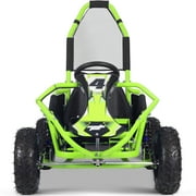 MotoTec Mud Kids Electric 48V 1000w Go Kart Full Suspension, Green