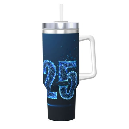 

KLL 2025 Happy New Year 5 Print 40oz Stainless Steel Insulated Car Cup Coffee Mug with Spillproof Lid - Keep Your Drink Hot or Cold on the Go