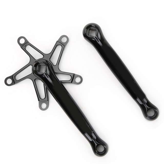 Bolany Bicicleta plegable Manivela con orificio cuadrado Piñón 130BCD Piezas de rueda dentada de manivela de bicicleta de un solo disco Negro