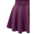 thumbnail image 4 of MBJ WB669 Womens Basic Versatile Strechy Flare Skater Skirt S EGGPLANT, 4 of 4