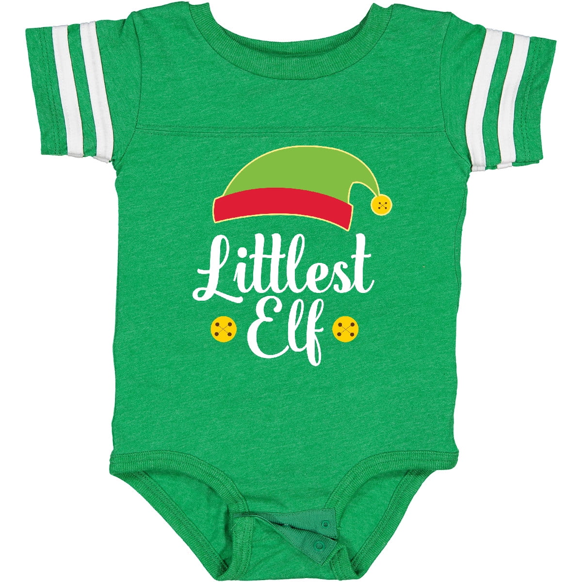 Inktastic Christmas Littlest Elf Holiday Boys or Girls Baby Bodysuit