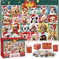 thumbnail image 1 of Advent Calendar 2024 Christmas Puzzle, Christmas Dogs Puzzle 1008 Piece Puzzle 24 Days Christmas Countdown, 1 of 5