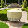 thumbnail image 5 of Outdoor Table Chair Cover Round Waterproof Dustproof UV Guard 600D Oxford Fabric Patio Furniture Set Cover, 5 of 9